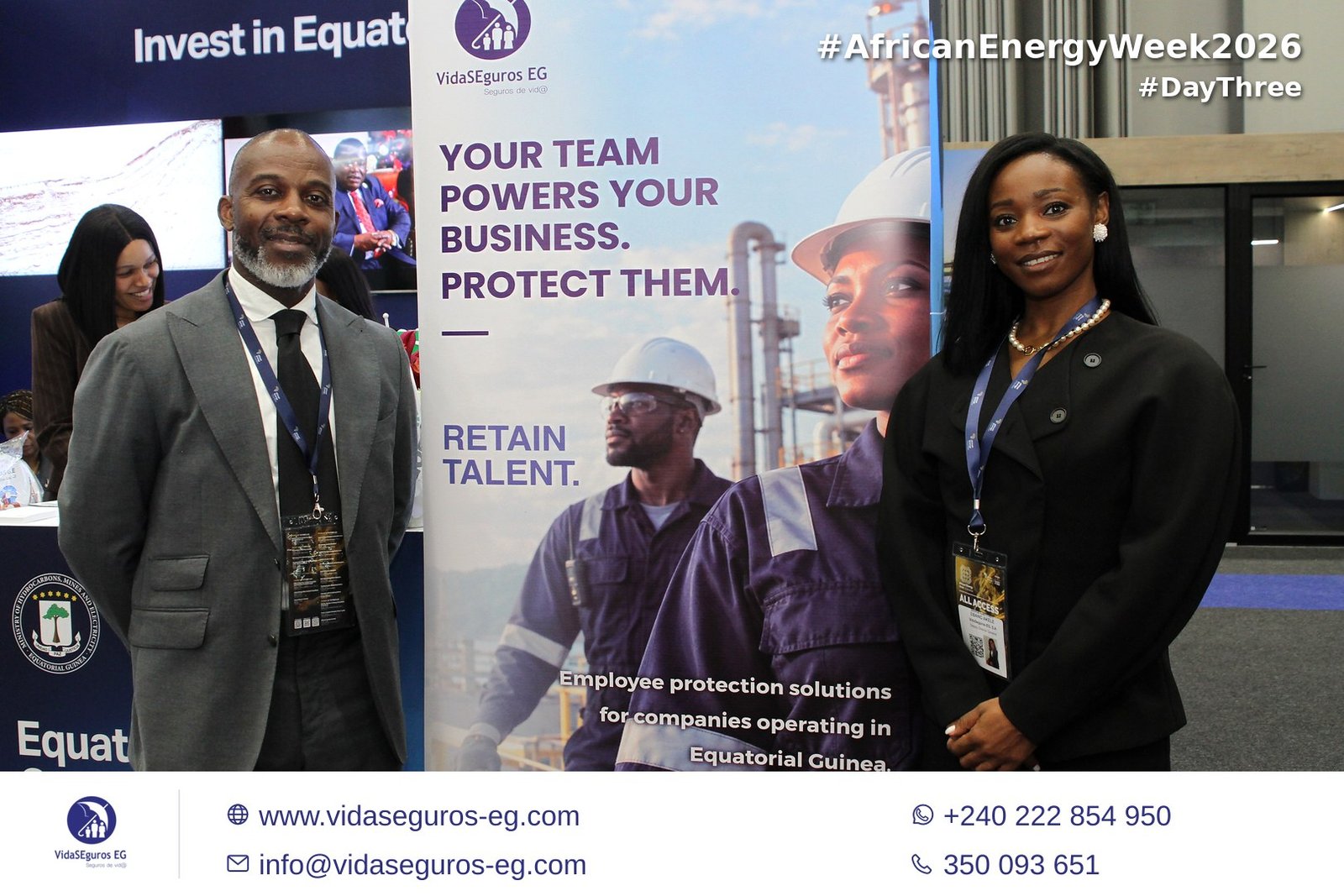 Equipo de VidaSEguros en African Energy Week 2026.